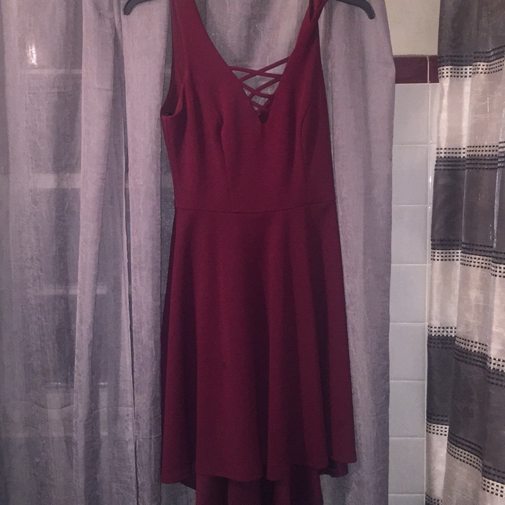 Burgungy dillards homecoming dress